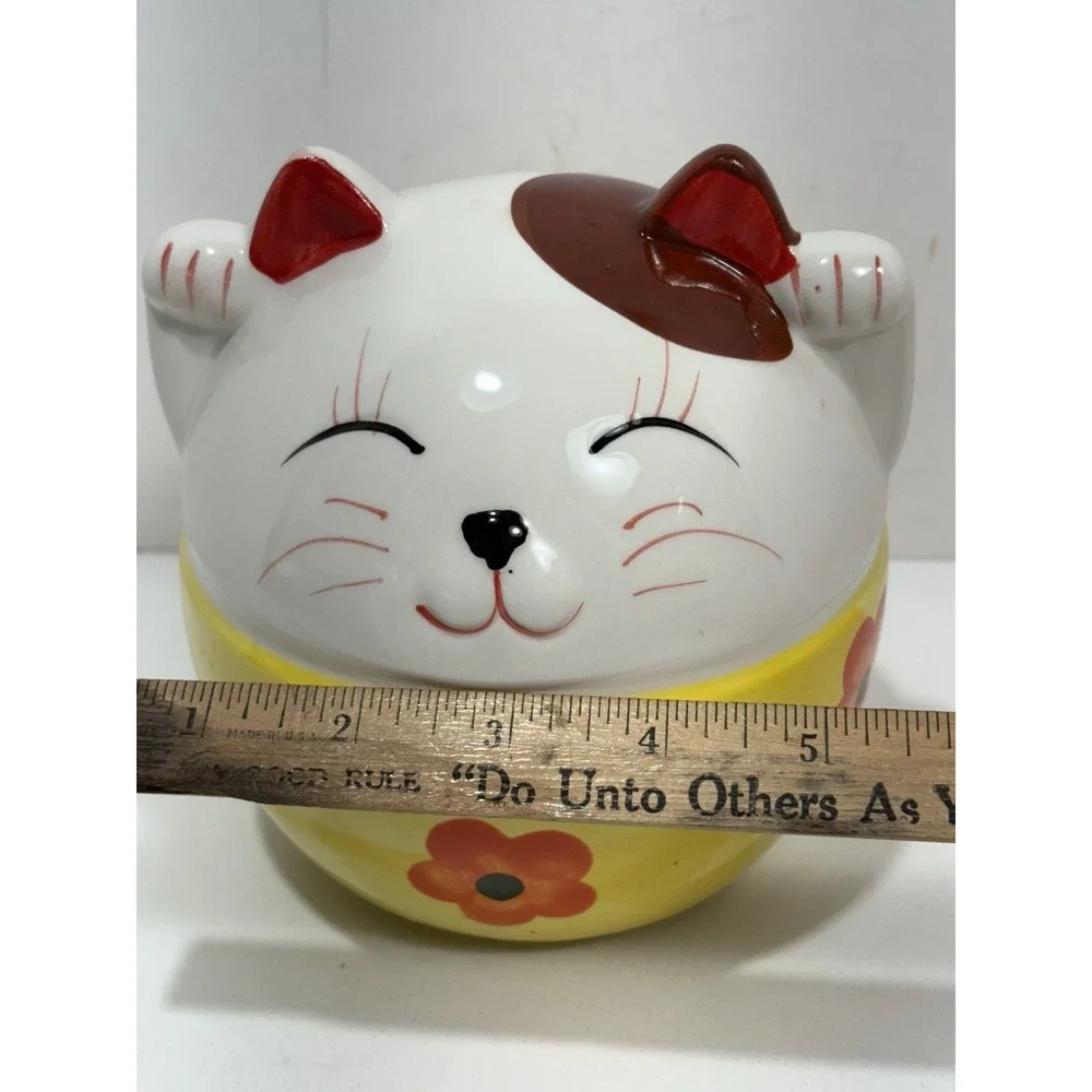 Lucky Cat Fat Kitty Coin Bank 6